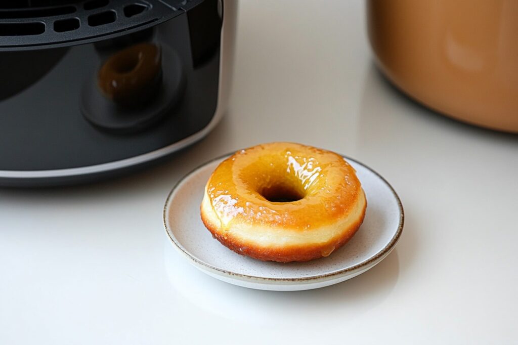 Keto Air Fryer Donut Meal Prep: Freeze & Reheat Perfectly 5 Reheated keto donut served warm