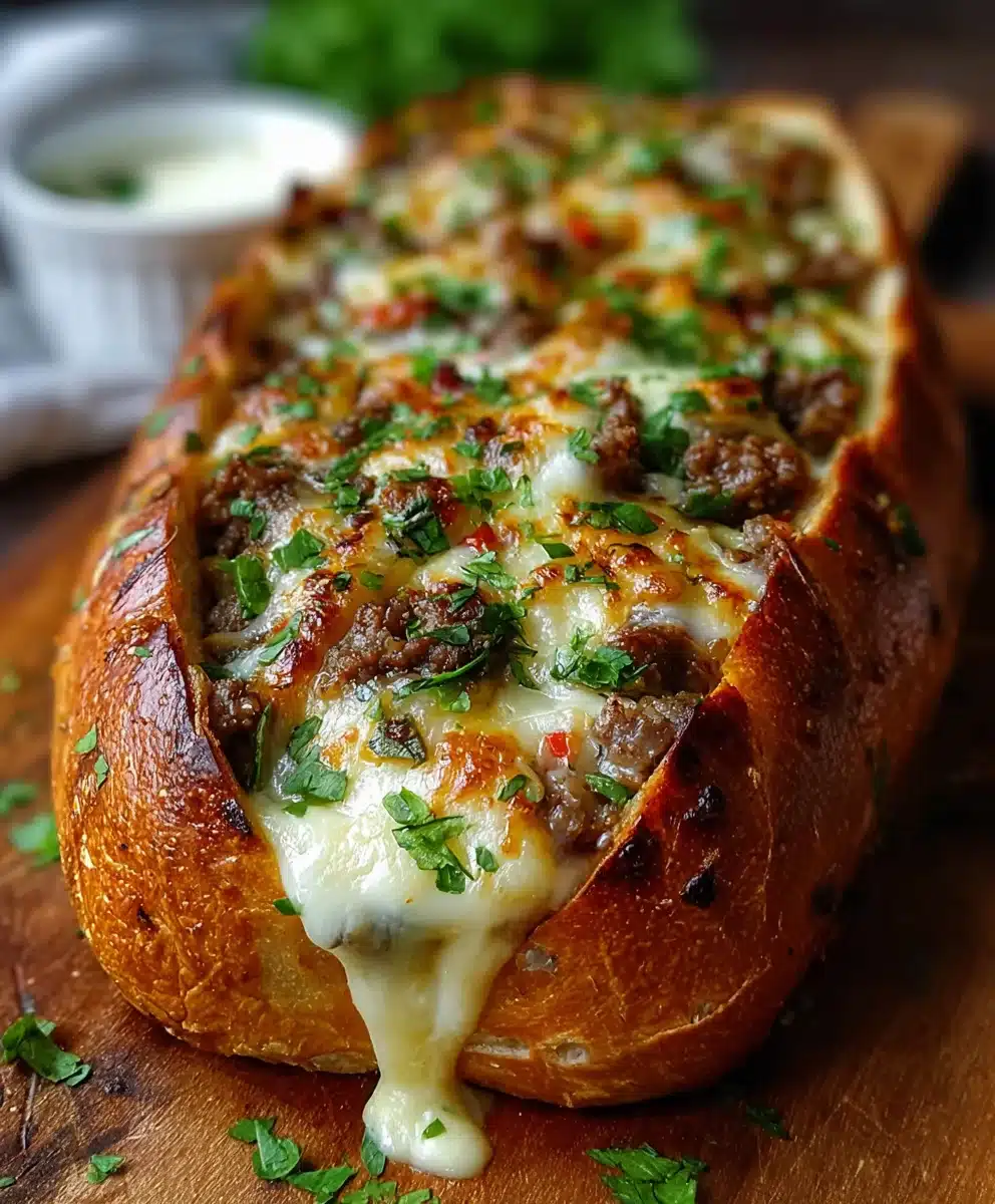 Cheesesteak Garlic Bread Loaf Comfort Food Bliss 2 Cheesesteak Garlic Bread Loaf Comfort Food Bliss