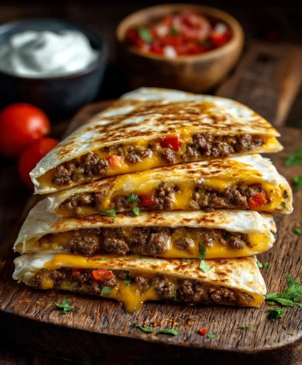 Smashburger Quesadillas- Juicy Beef Fusion 2 Smashburger Quesadillas- Juicy Beef Fusion