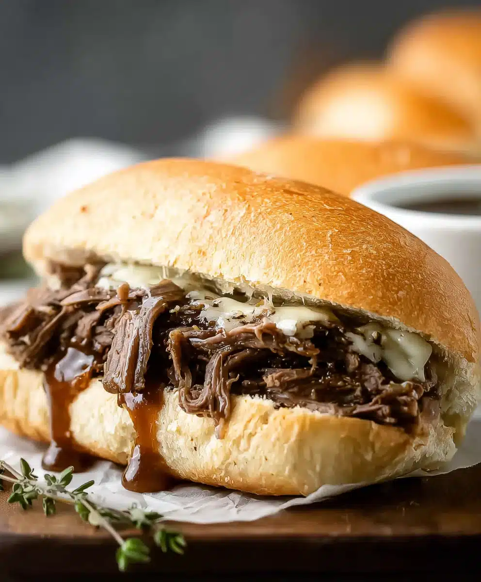 Easy Crockpot Beef French Dip Sandwich Recipe 1 Easy Crockpot Beef French Dip Sandwich Recipe